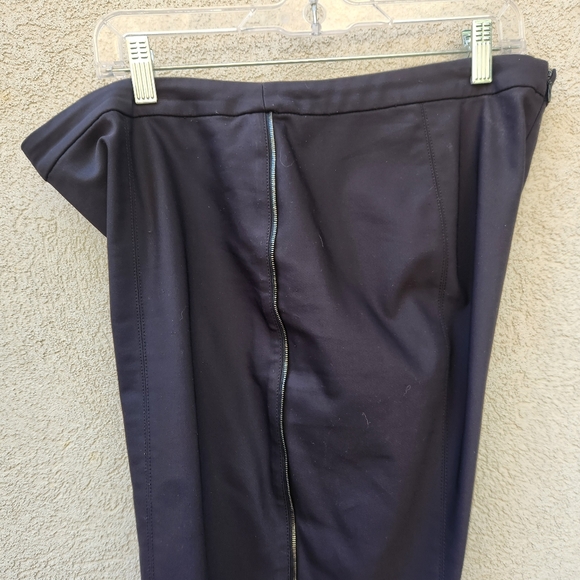 ST JOHN Women's Pants Size 12 Black Side Piping Made USA Straight Leg - Picture 3 of 9